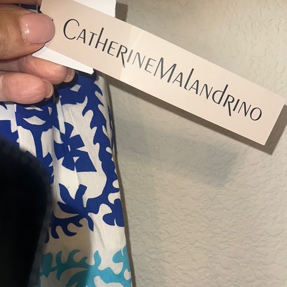Blue and White Patterned Women's Skirt - Picture 3 of 4